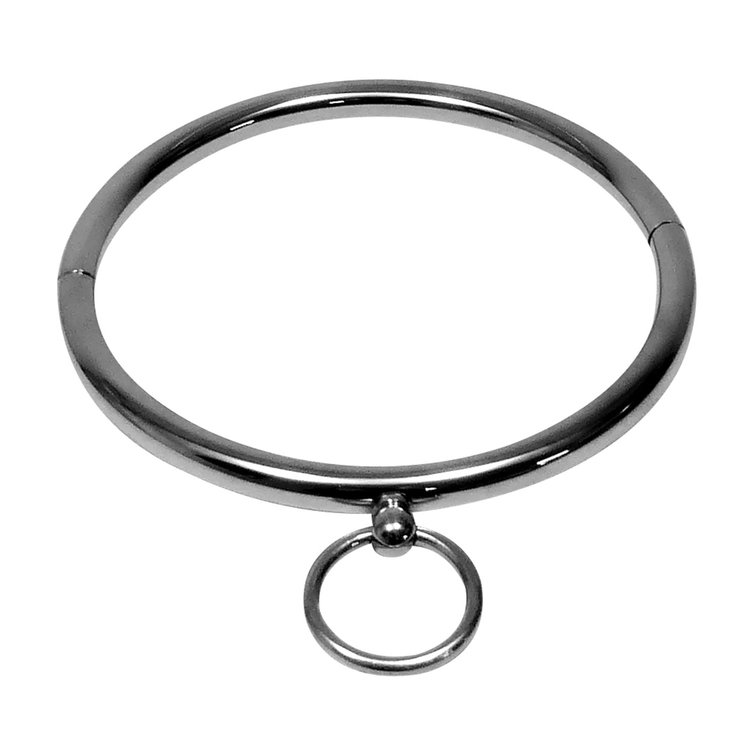 Bondage Halsband Edelstahl Größenauswahl Unisex Sklavenspielzeug Fetisch Halsfessel Metall Halsreif Erotik Sexspielzeuge für Frauen & Männer (HB15) (Innen(Ø): 150 mm)