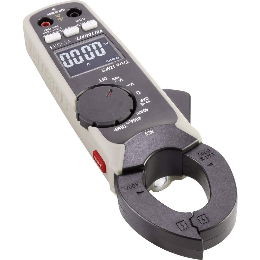 VOLTCRAFT 1899854 VC-9499270 VC-523 Stromzange kalibriert (ISO) digital CAT III 600V Anzeige (Counts): 4000