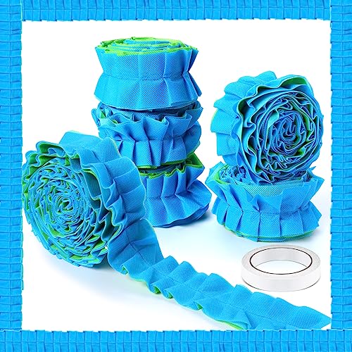 Ireer 60 Ft Ruffled Bulletin Board Borders Decoration Non Woven Fabric Bulletin Board Ocean Trim Blue Green Bulletin Board Border Poster Board Decoration For Classroom School Arts Crafts Supplies #TOP26