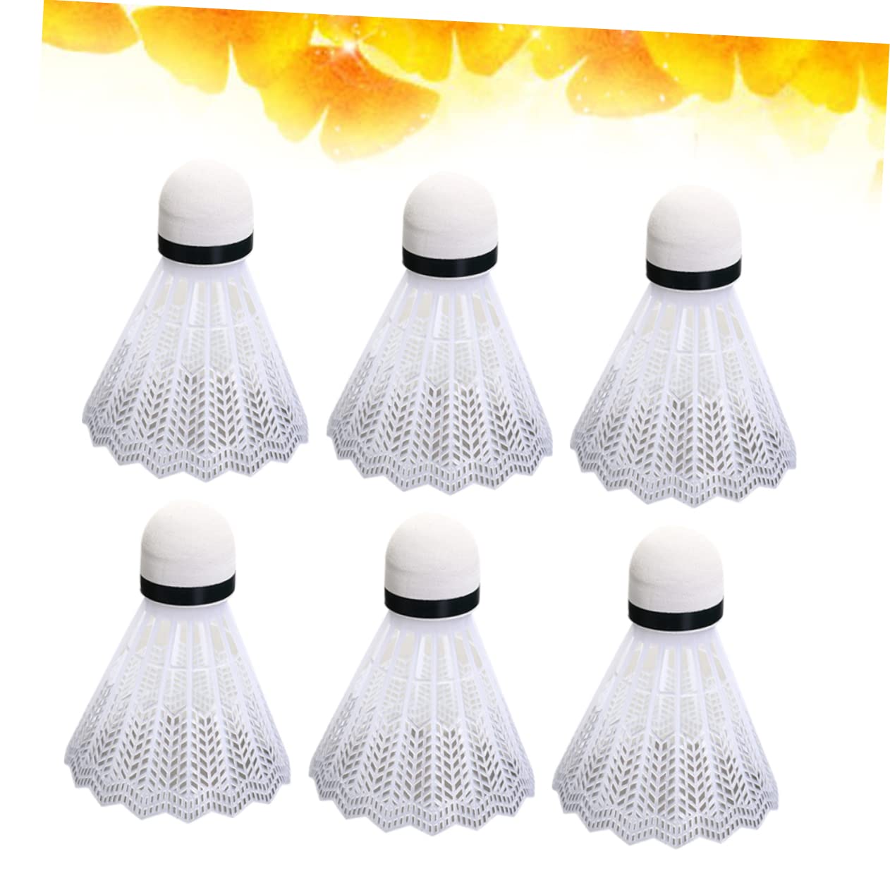 Gogogmee 12pcs Durable Plastic Badminton Shuttlecocks for Play Premium Quality Exercise Supplies for Beginners Amateurs and Family Fun White