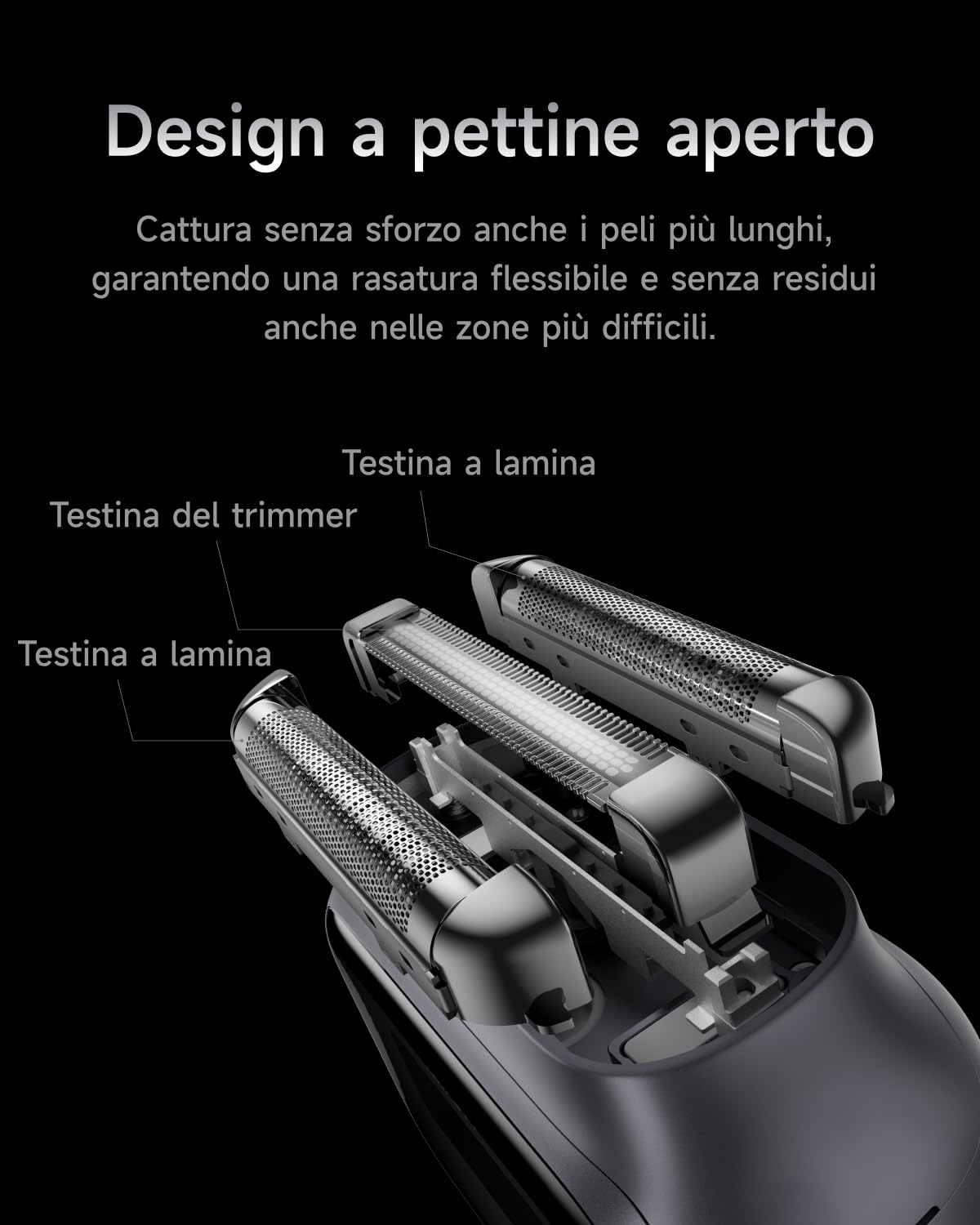 Laifen P3 Pro Rasoio Elettrico, Regolabarba Uomo con Motori ad Alta Velocità Proprietari, 2 Da 12.000 Tagli/Min, Durata Della Batteria Di 100 Minuti, Impermeabilità IPX7, Ideale per Viaggia