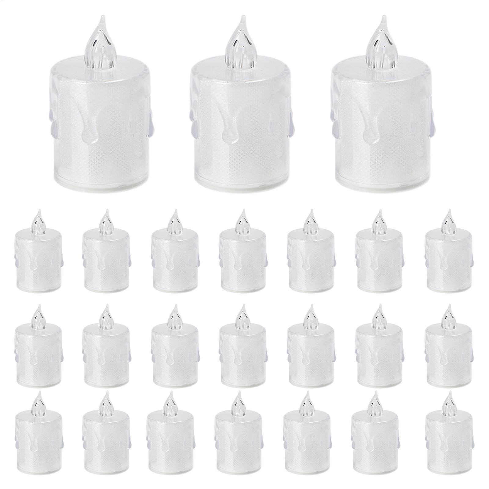 Velas pequeñas LED intermitentes con pilas para iluminacion segura de eventos 8