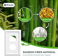 Vista 5 de Cubiertas para Tomacorrientes Dúplex de Pared, Cubierta Clásica para Interruptor de Luz Blanco Placa de Cubierta de Tomacorriente Eléctrico