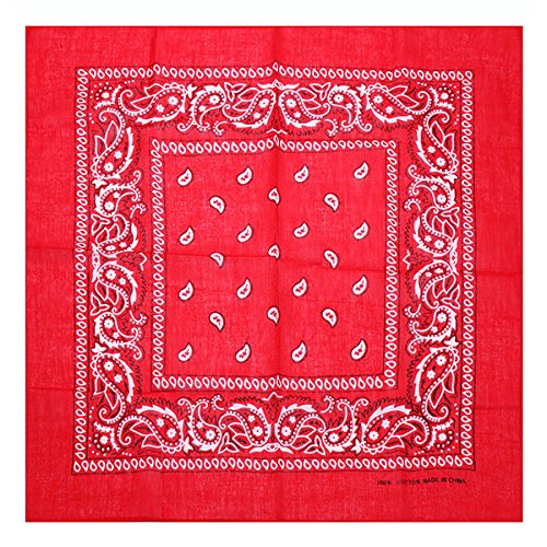 Bluelover Hiphop Extérieure Foulard Gant De Toilette Pirate Mouchoir Biker Hat Cap - Rouge