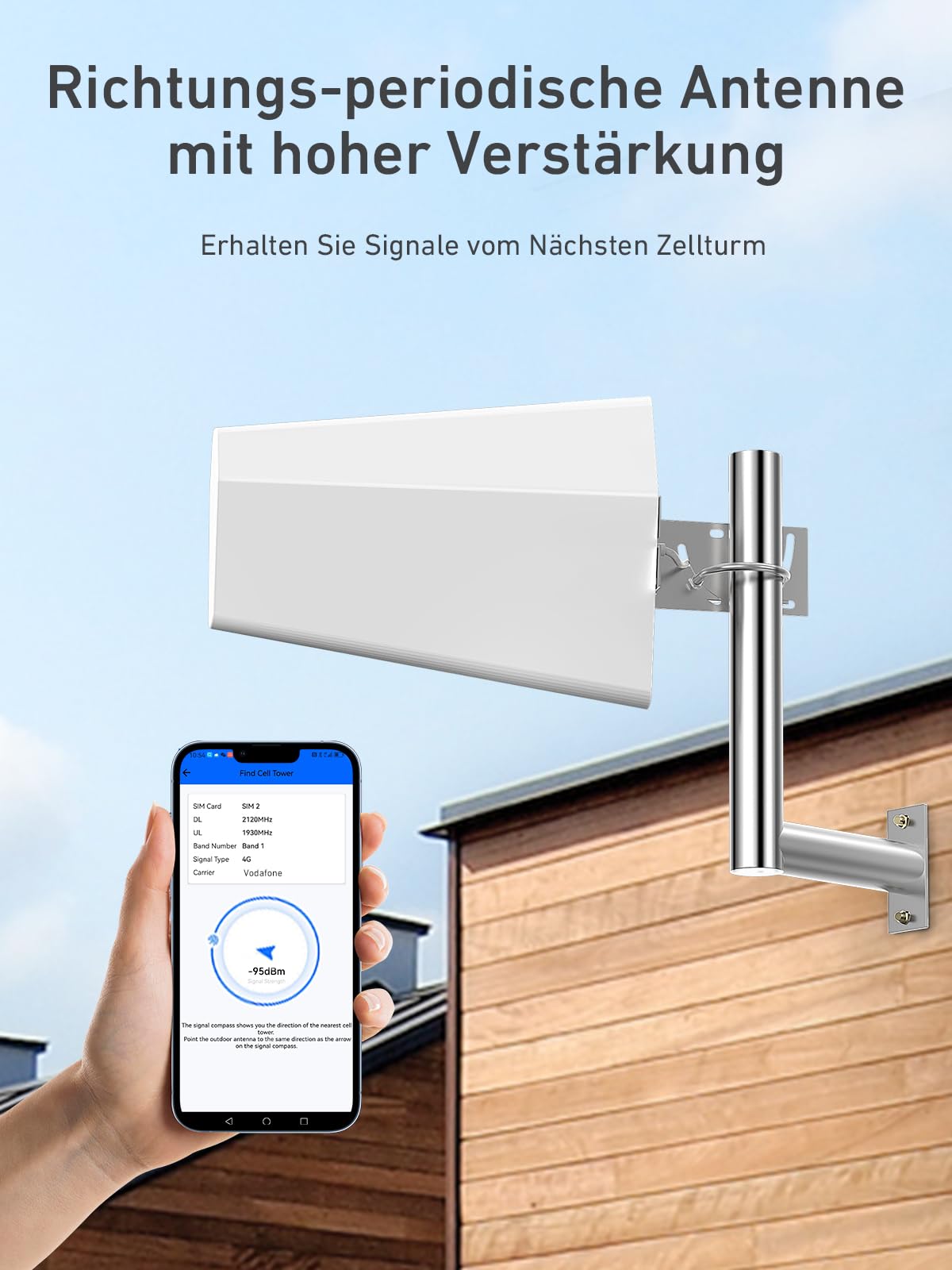 5G 4G 3G Mobilfunk Signalverstärker Band 20/1/3/7/8 LTE Verstärker GSM Repeater Für Home Office Handy Signalverstärker Unterstützt Alle Betreiber Vodafone O2 Bereich Bis Zu 400 Quadratmeter