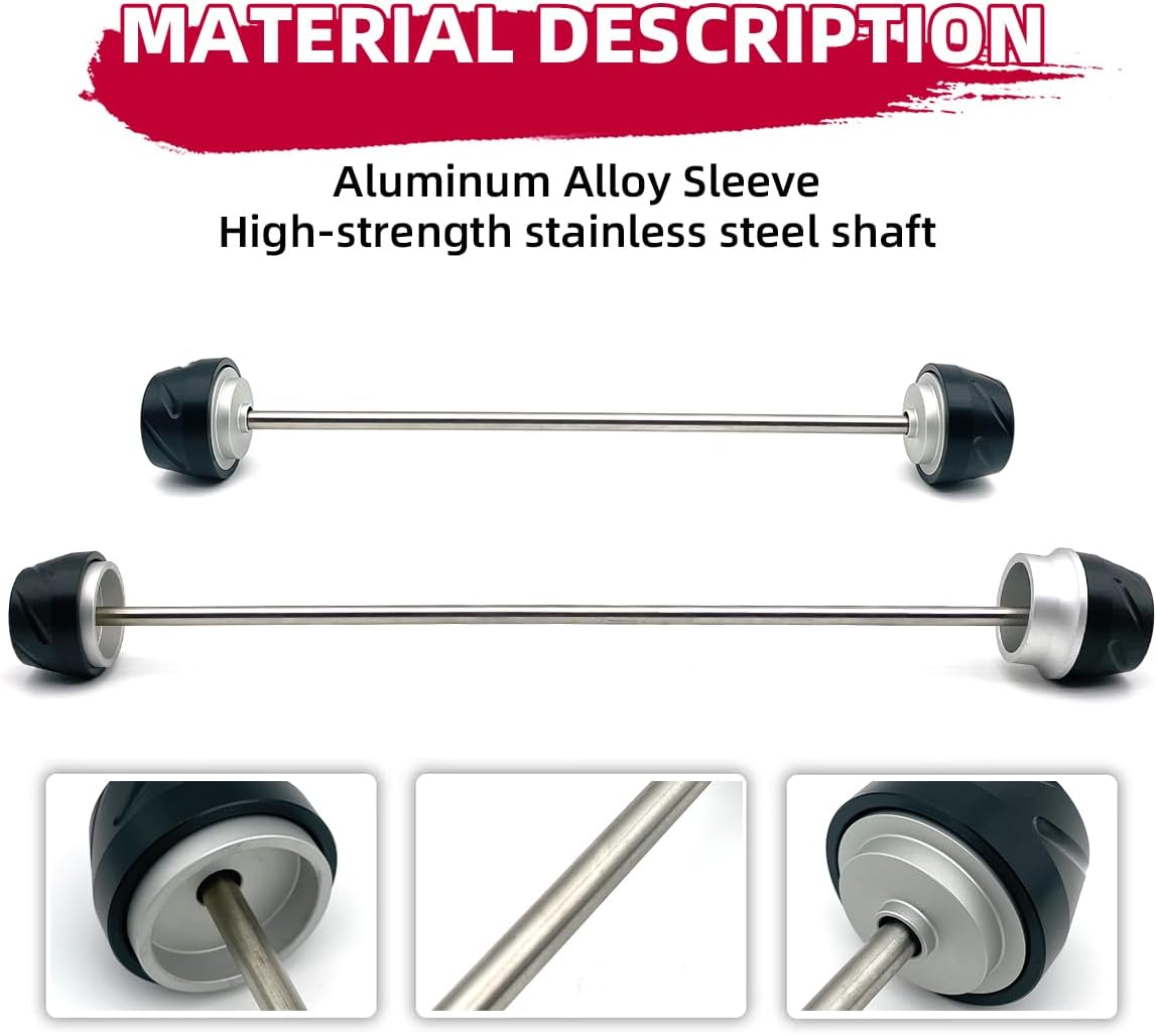 Front and Rear Axle Sliders Compatible With HONDA CB750 Hornet 2023-2026 Motorcycle Front and Rear axle anti-drop ball protection High-Strength Nylon Shockproof Block Case Savers