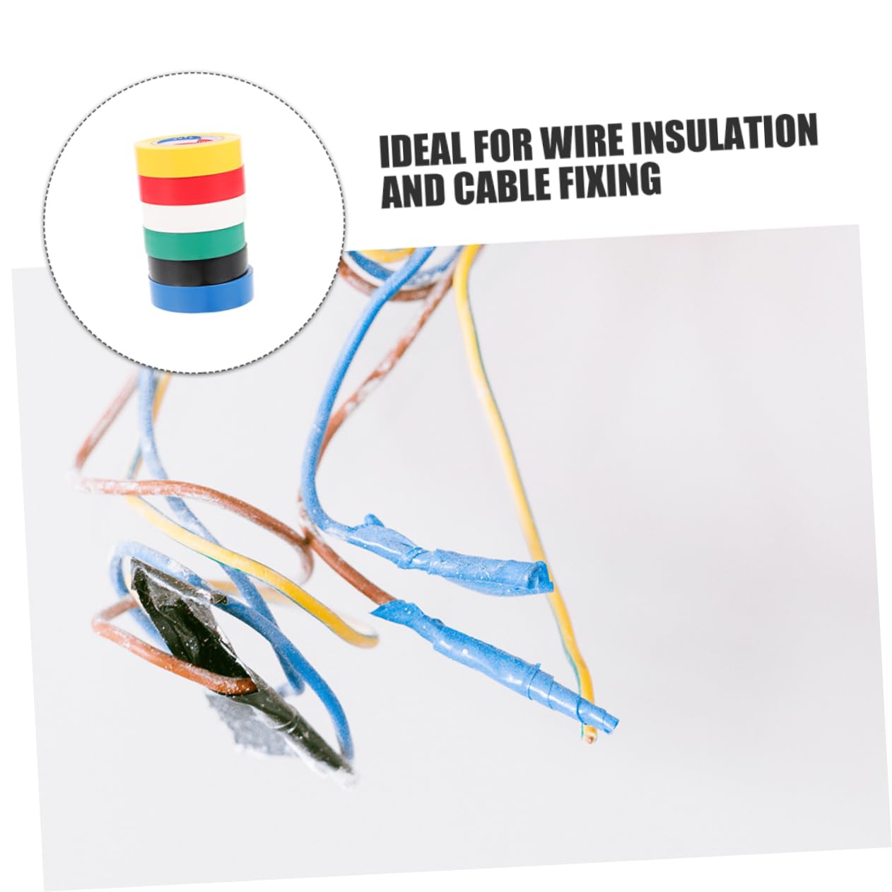 MAGICLULU 12rollos Cinta Aislante de Pvc para Exteriores Cinta Eléctrica para Aislar Puertas y Cables Eléctricos