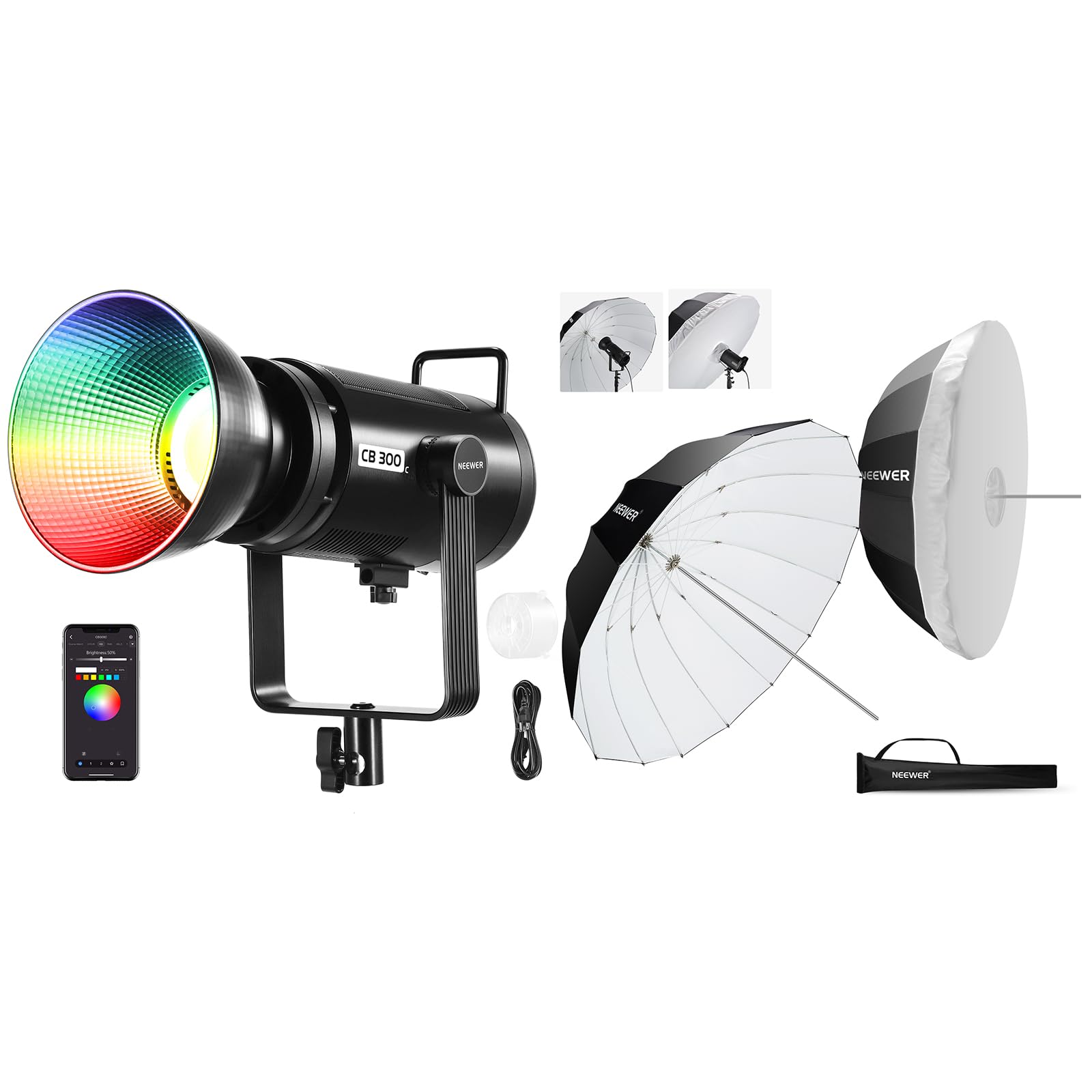 Amazon.com : NEEWER CB 300C RGB LED Video Light with Reflector