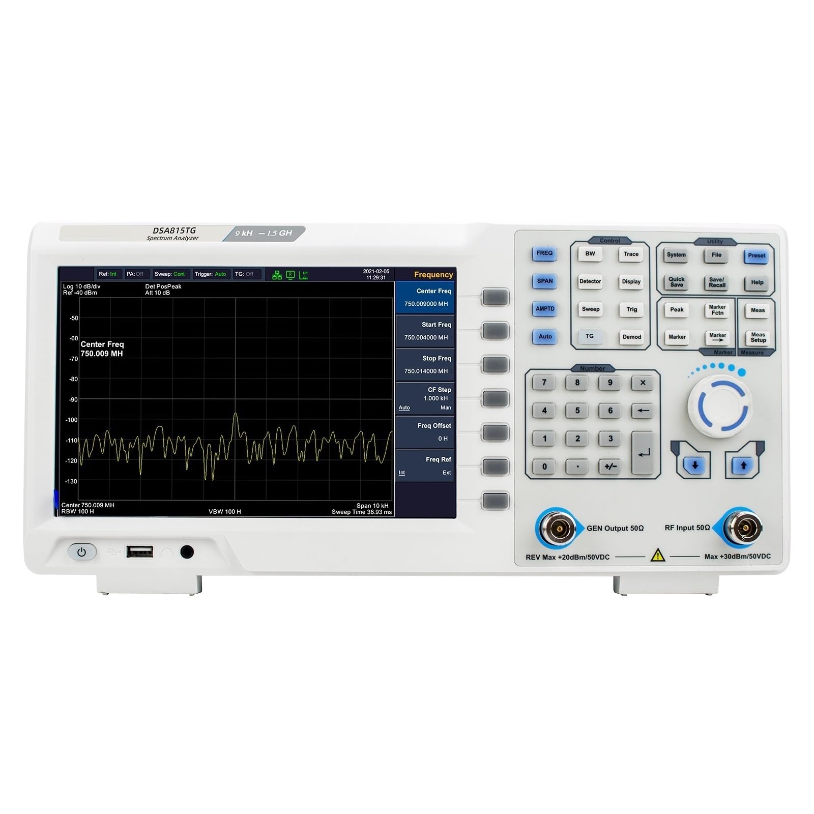 9k - Analizzatore Di Spettro 1.5G Con Display LCD Da 9 Pollici Generatore Tracciamento Frequenza Ultra Ampia