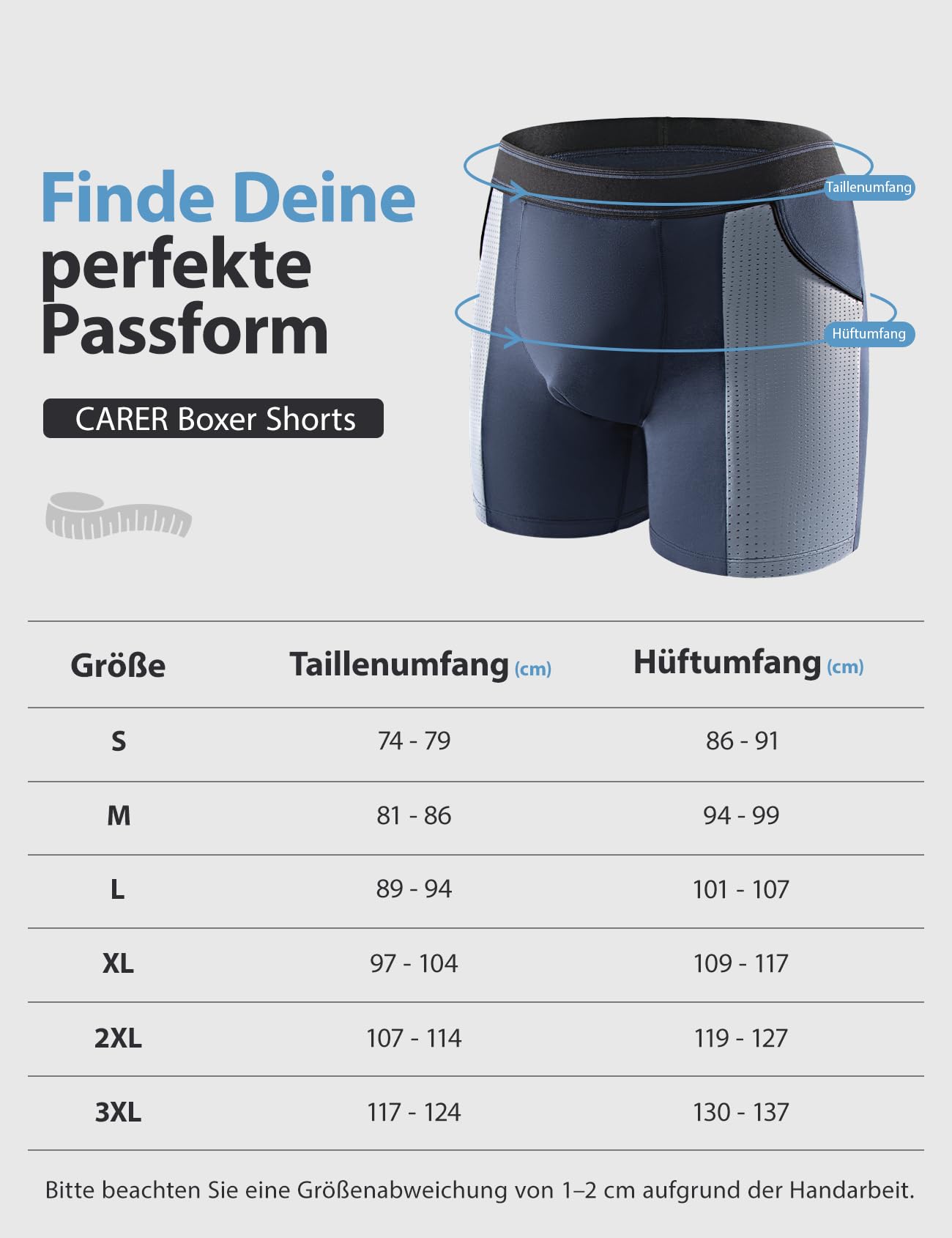 Carer 4er Pack Bambus Inkontinenz Boxershorts Herren, 100ml Absorption Waschbare Wiederverwendbare Inkontinenz Unterwäsche Leichte Atmungsaktive Auslaufsichere Unterhosen, Schwarz Blau Größe XL