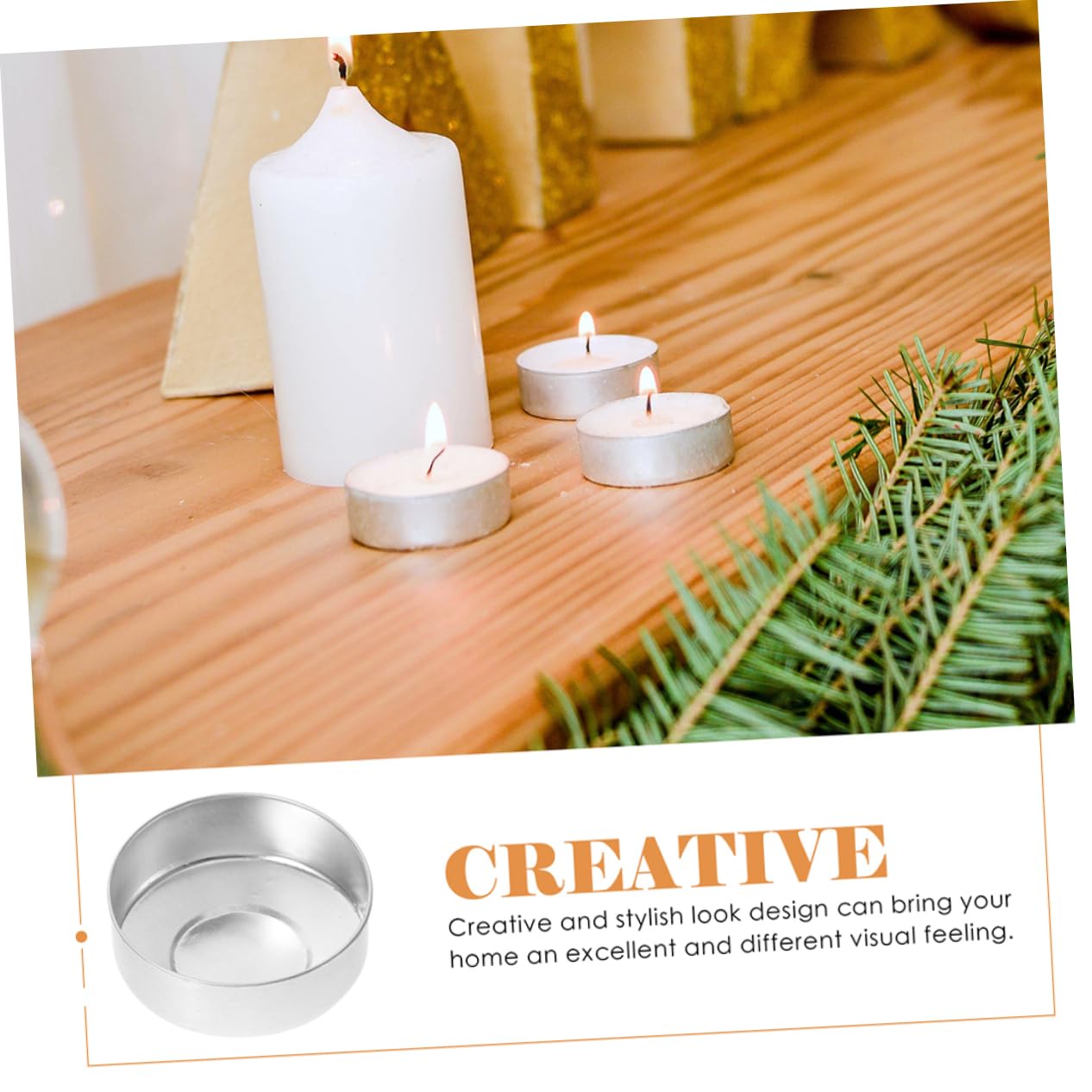 NUOBESTY 50pezzi Portacandele Alluminio Per Tea Light Contenitori Resilienti e Riutilizzabili Per Decorazioni Festive e Atmosfere Romantiche