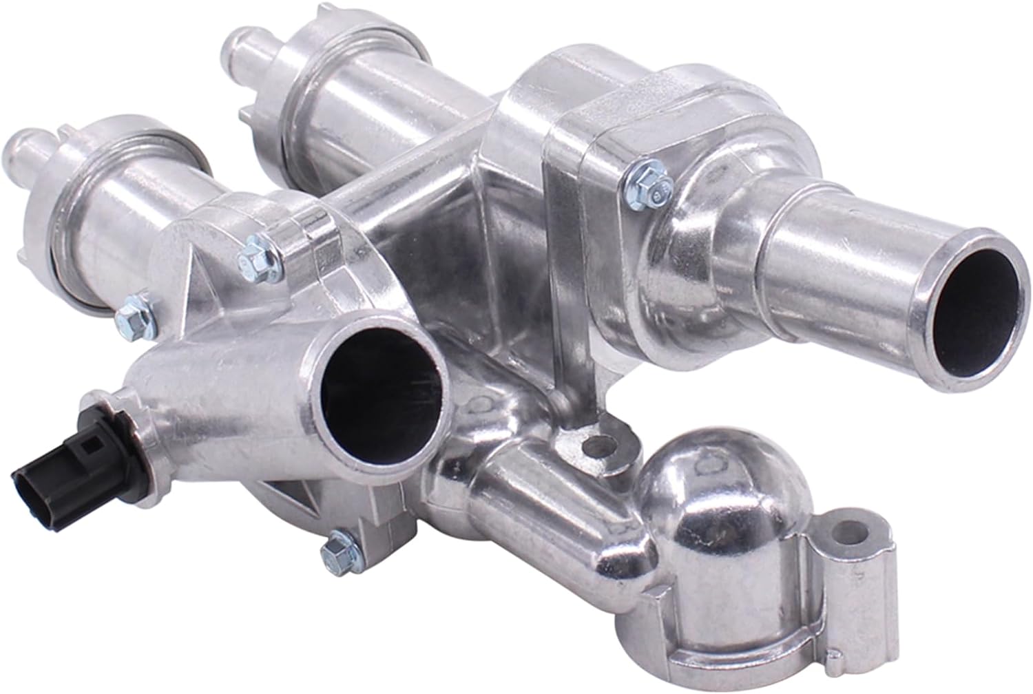 MOTOKU Aluminum Coolant Thermostat Housing Assembly for Dodge Journey Avenger Caliber Jeep Compass Patriot Chrysler 200 Sebring with Temperature Sensor Gasket