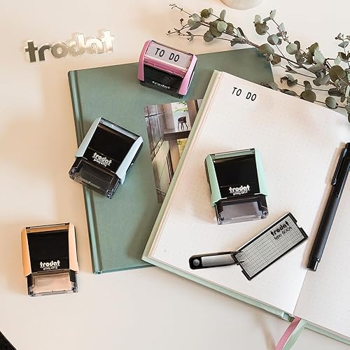 Miniatura 2 de Trodat Printy 4913 - Sello de mensaje personalizado de 5 líneas con tinta negra (verde)