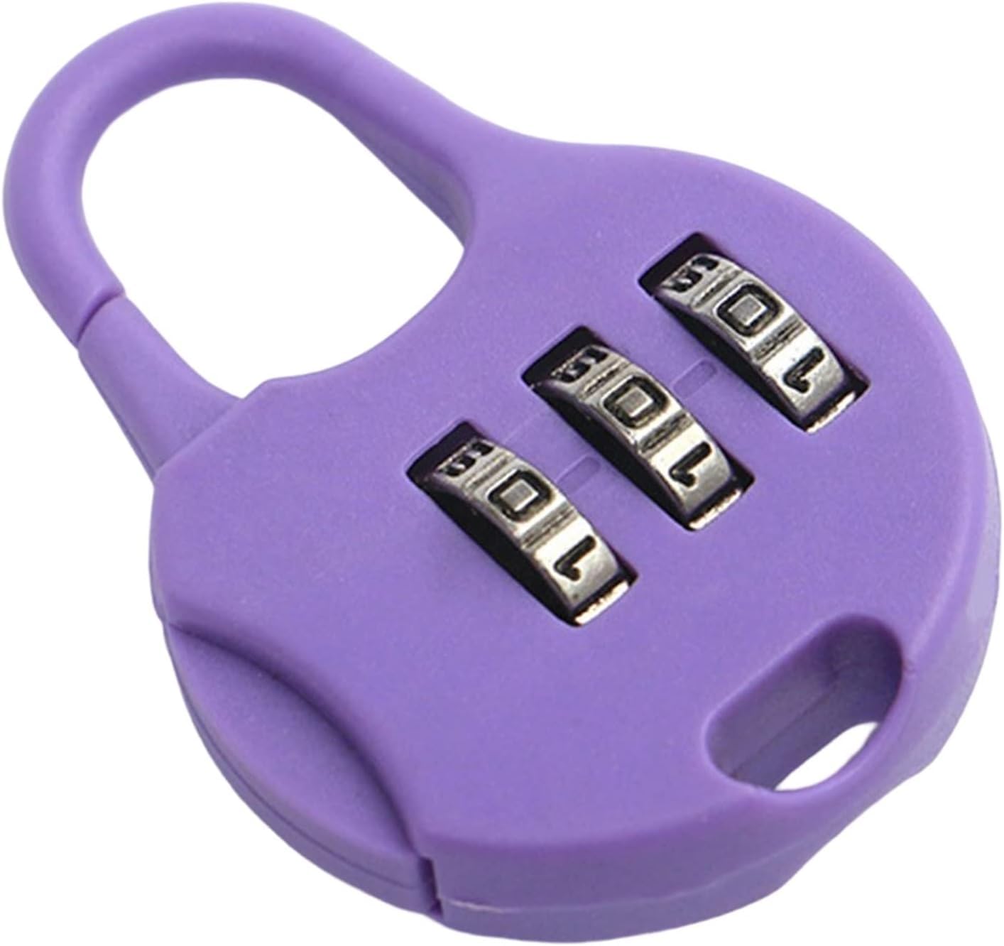 Cerradura de combinación, Mini candado de 3 dígitos con combinación contraseña for exteriores, viajes, maletas, equipaje, seguridad for el hogar, oficina, armario, candados(Purple)