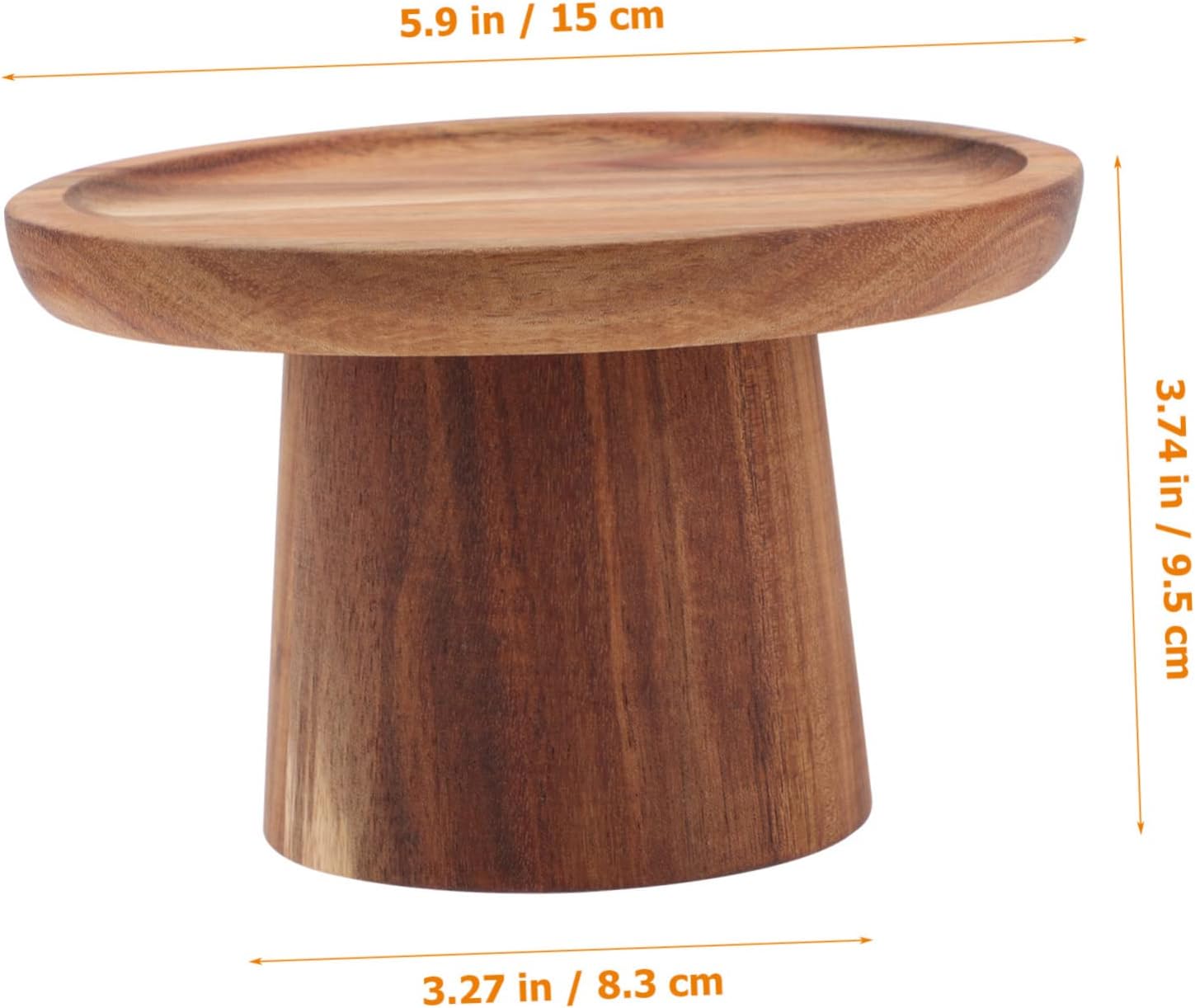 Cabilock Footed Cake Display Plate Versatile Food Serving Tray for Fruits Desserts Premium Wood Material Stylish Design for Parties Kitchen Decor