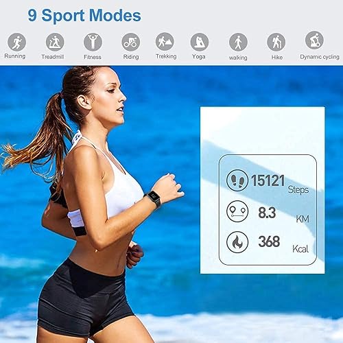 Miniatura 4 de Reloj inteligente para AndroidSamsungiPhone, rastreador de actividad física con IP68 impermeable para hombres, mujeres y niños, reloj inteligente