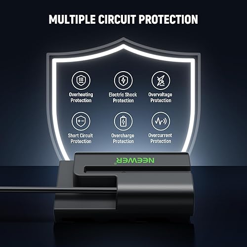 Miniatura 6 de Neewer D Tap to NP-F550 Batería ficticia con cable para batería de montaje en V, fuente de alimentación estable para RGB660 RGB1200 RGB168 BH20B Luz