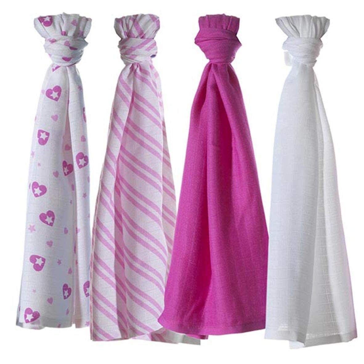 Cuski Mini Swaddles Set, Pink