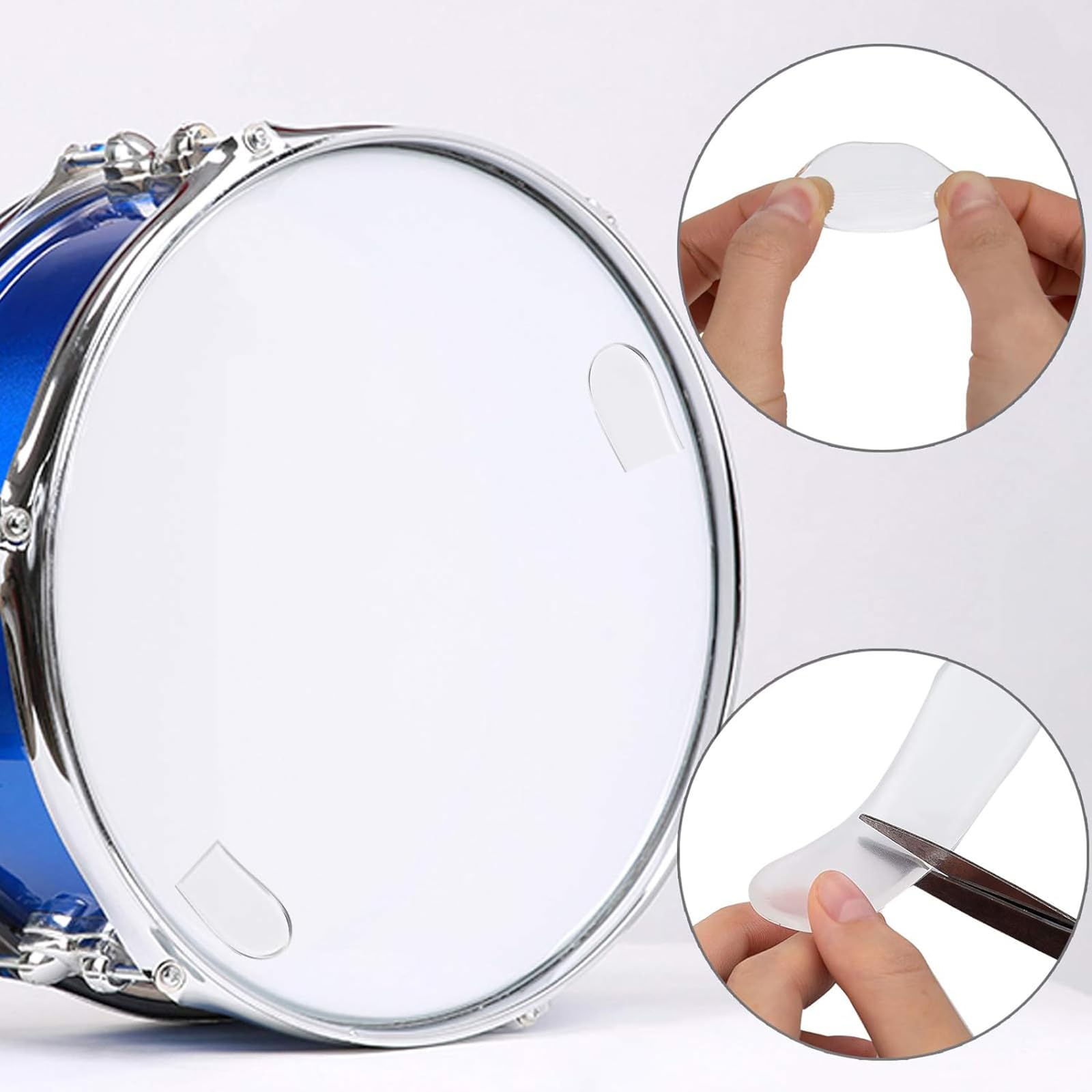 26 Stück Trommeldämpfer Gelpads Silikon Trommeldämpfer Dämpfungsgelpads Weiche, transparente ovale und Lange Trommeldämpferpads