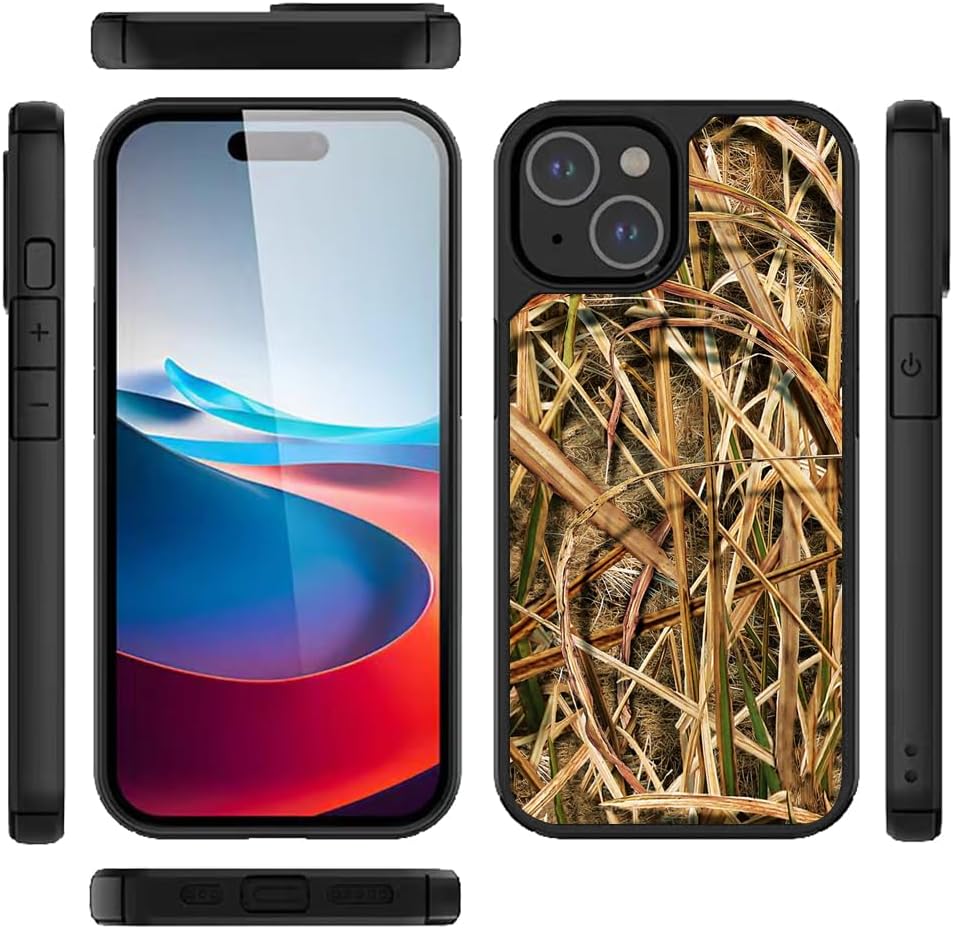 Compatible with iPhone 16 Case,Camo Leaves Case for iPhone 16 Design for Men Boys [Anti-Scratch] Non-Slip+Shockproof Rugged TPU Protective Case - Image 3