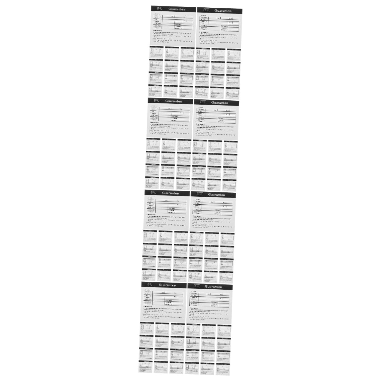 CALLARON 4 Sätze Garantiekarte Für Geräte Englische After- -karten Leere Kundendienstkarte Gerätewartungskarten Gerätereparaturkarten Papier 200 Stück * 4