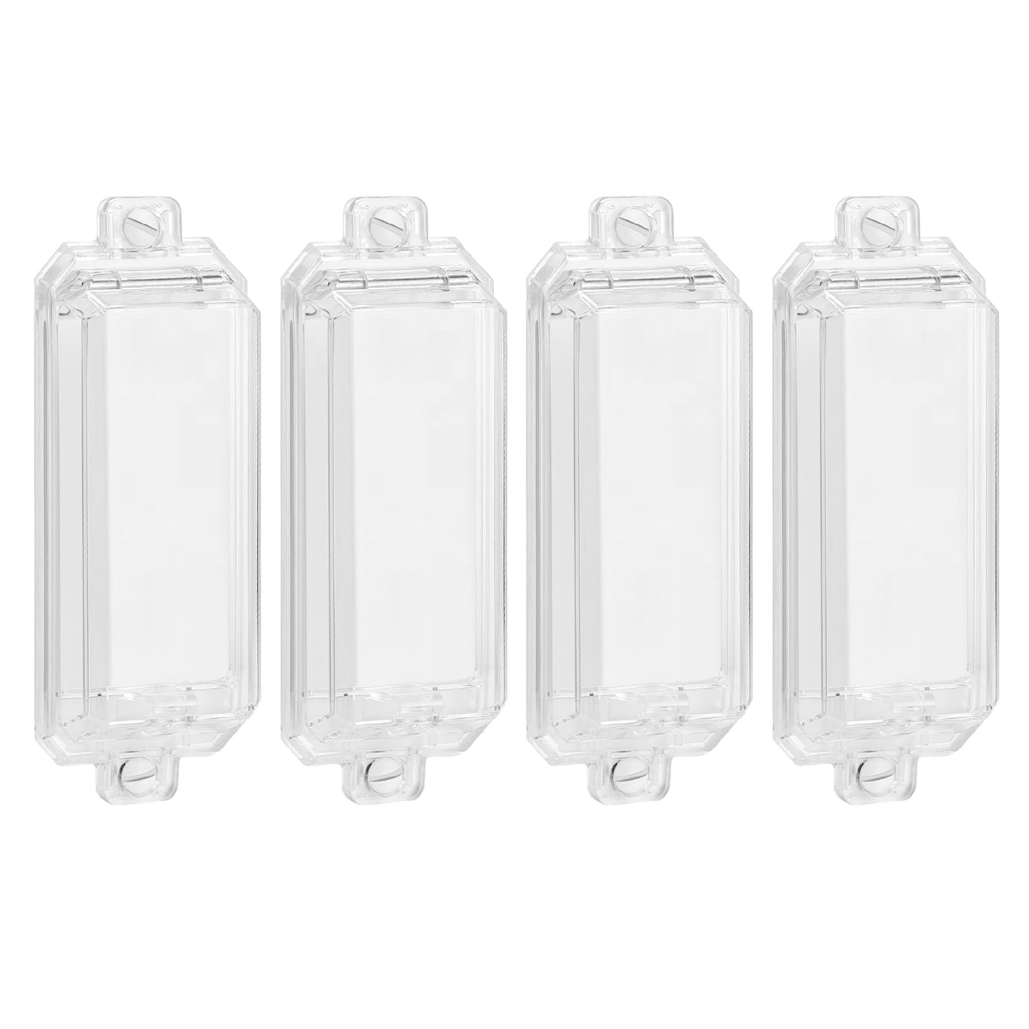 CLYMENE Light Switch Cover Guard, Child Proof Wall Switch Cover Protects Your Lights or Switches from Being Accidentally Turned ON or OFF by Children and Adults, Rocker Style (Clear, 4 Pack)