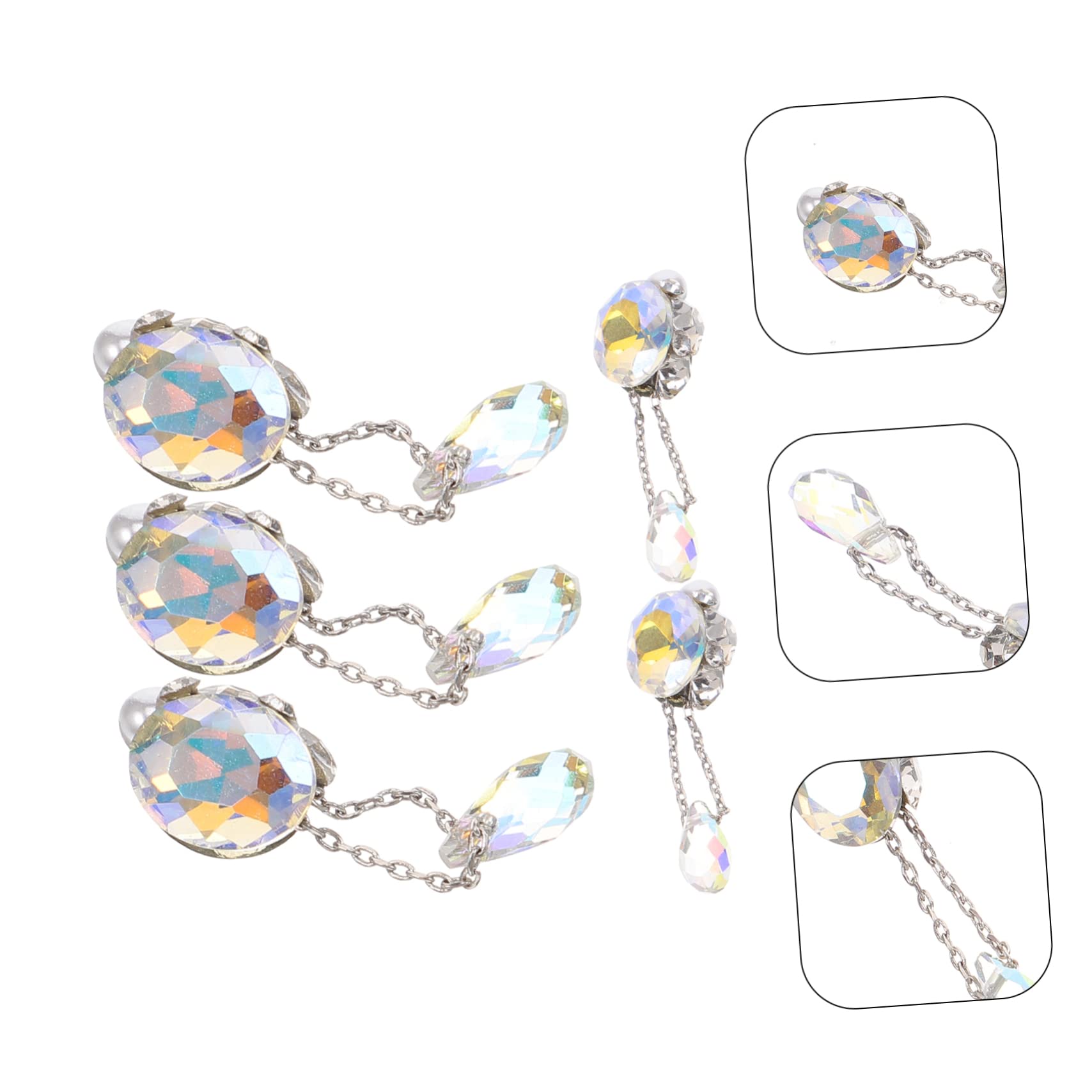 VICASKY 5 juegos de joyas de uñas colgantes y encantos diamantes de imitación pulido arte para manicura UV DIY Nail Art DIY accesorios colgantes decoraciones de uñas cristal cristal 5 piezas * 5