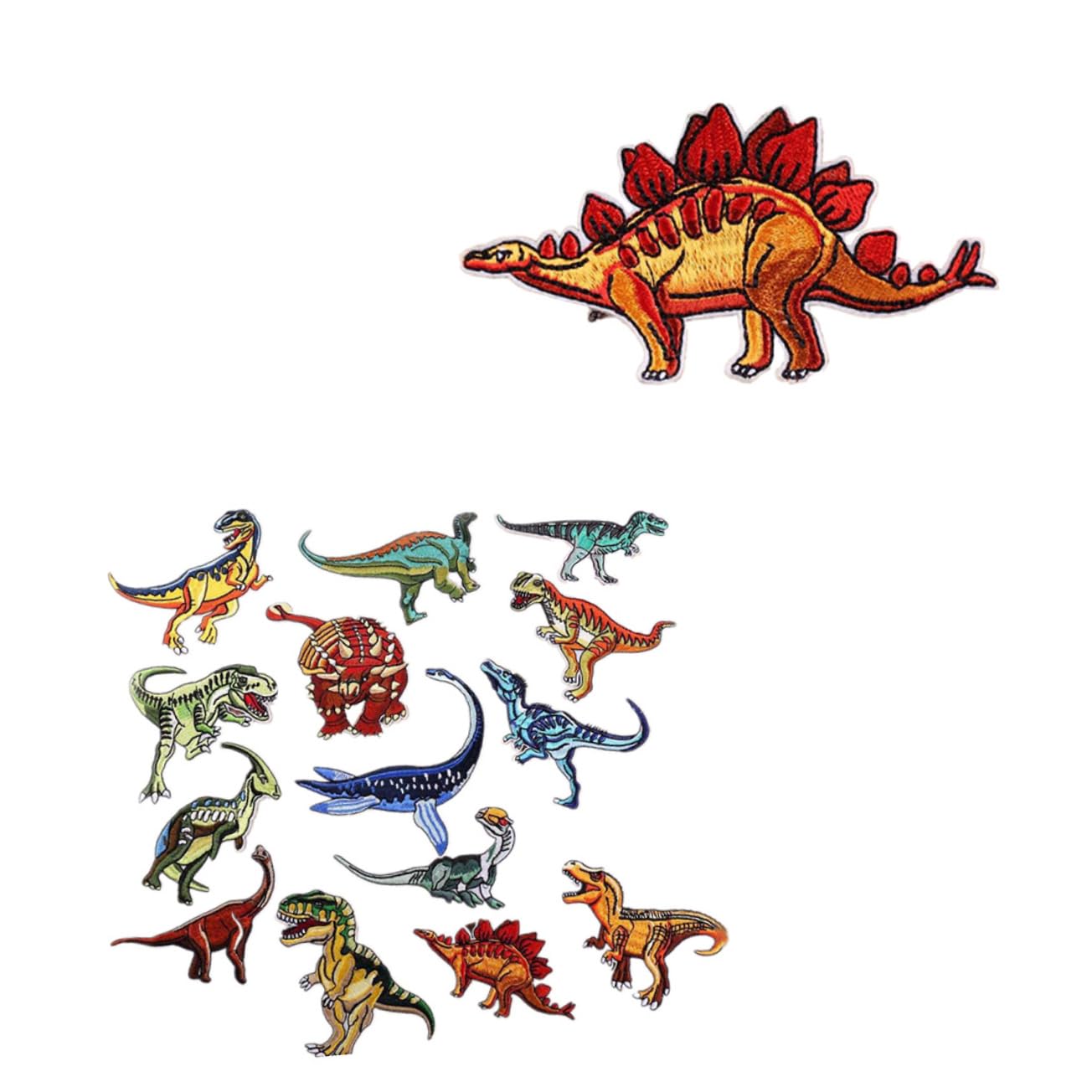 NUOBESTY 42stücke Teiliges Dinosaurier Applikationen Bunte -patches Für Mädchen Aufbügeln Oder Nähen Jacken Jeans Und Rucksäcken Kreative Dekoration Für Kleine