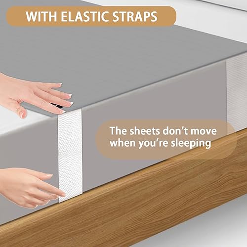 Miniatura 3 de Sábanas de tierra para cama tamaño Queen, sábanas de cama con tierra con 10% de fibra plateada, sábanas de tierra para un mejor sueño, energía,