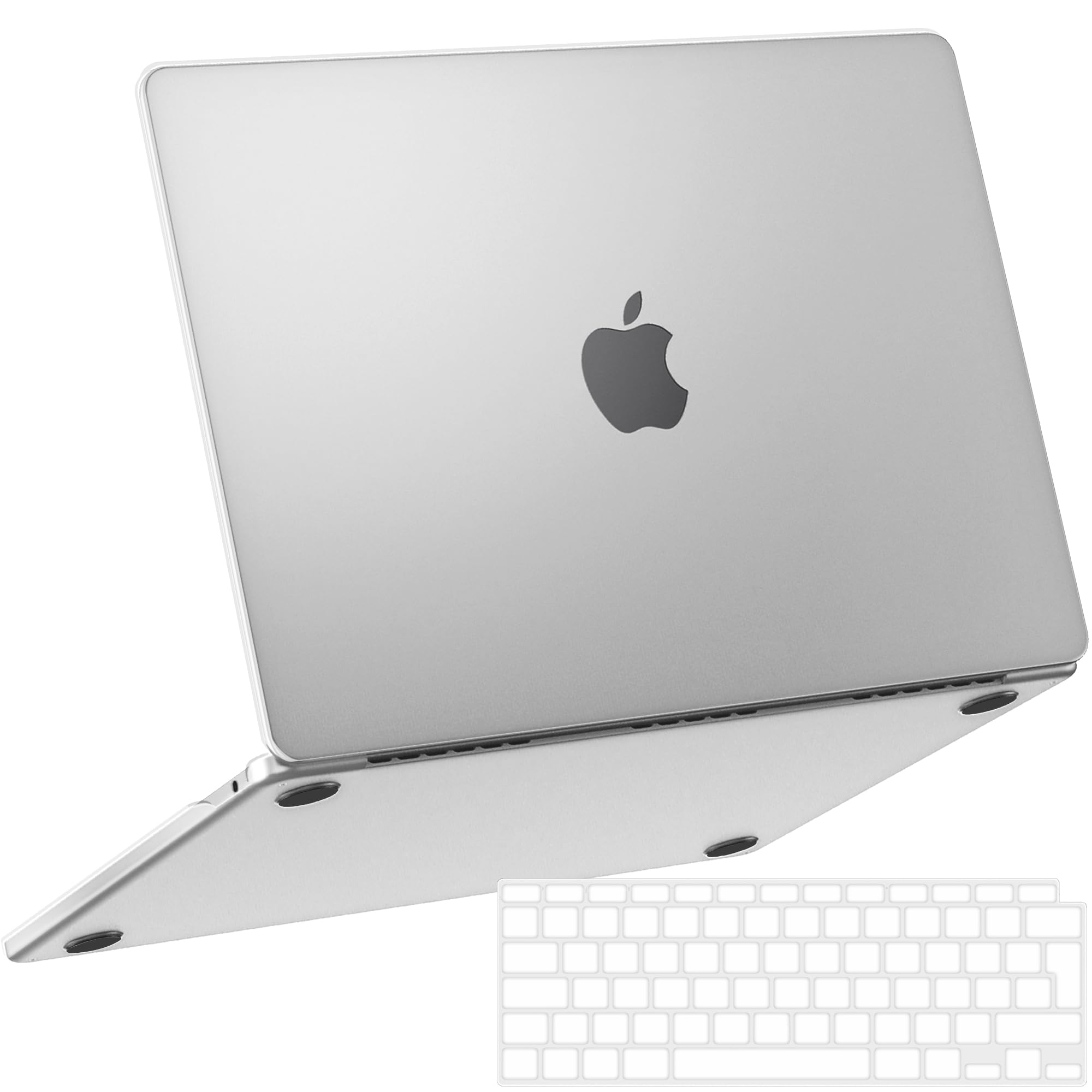 NPUOLS Custodia Protettiva per MacBook Air 13 Pollici M1 2020-2018 A2337 A2179 A1932,[Come il Colore Originale],Ultra Sottile Antigraffio,Cover Rigide e EU Tastiera Cover,Matte Trasparente