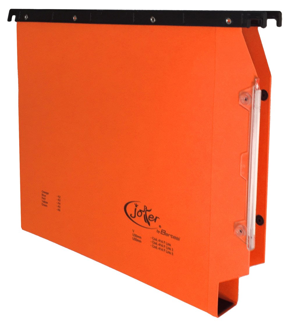 Cartelle sospese, 30 mm, 25 pezzi, colore: Arancione
