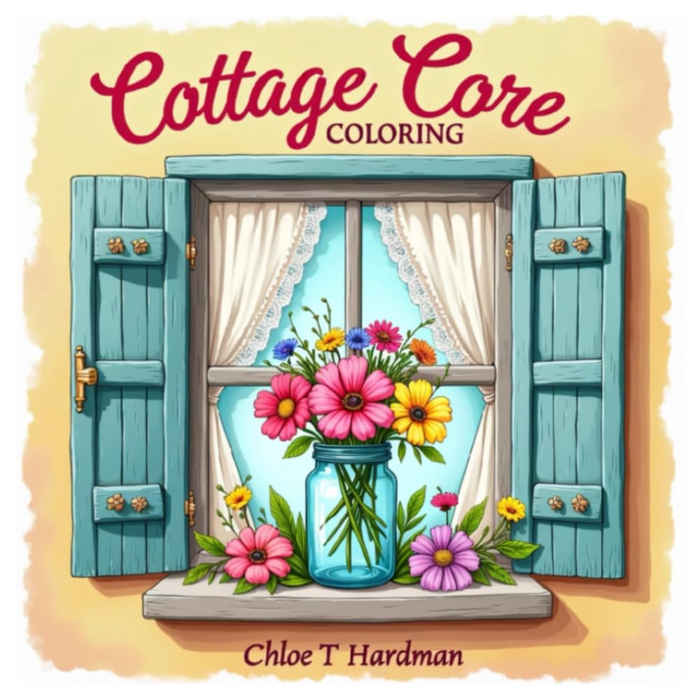 Cottagecore Coloring: 45+ Cottagecore Coloring Pages with Flowers, Mushrooms, Woodland Animals, and Rustic Cottage Scenes