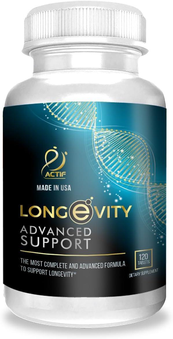 ACTIF Longevity Advanced Support with 20 Factors – Non-GMO, 2 Month Supply, Made in USA