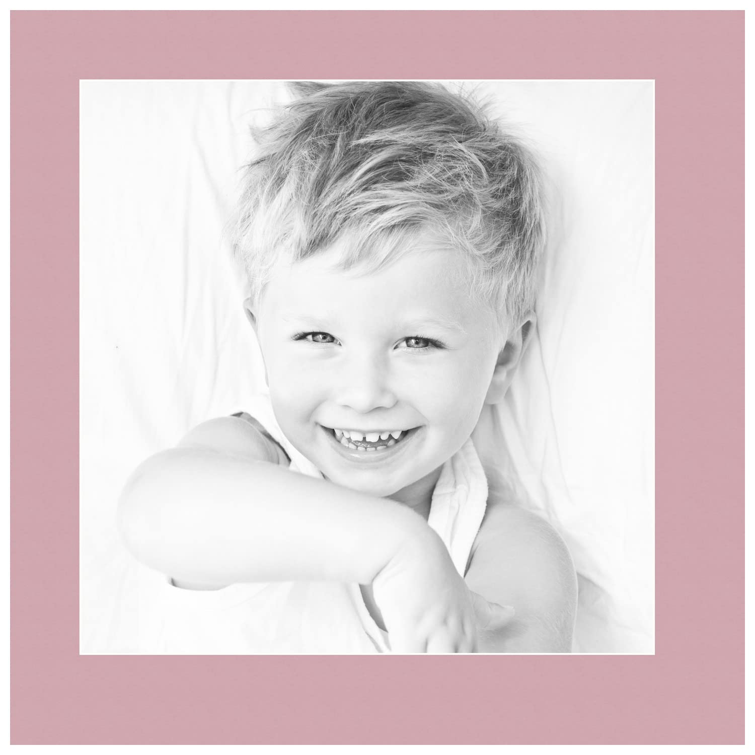 14x14 Soft Pink / Seashell Custom Mat for Picture Frame with 10x10 opening size (Mat Only, Frame NOT Included)