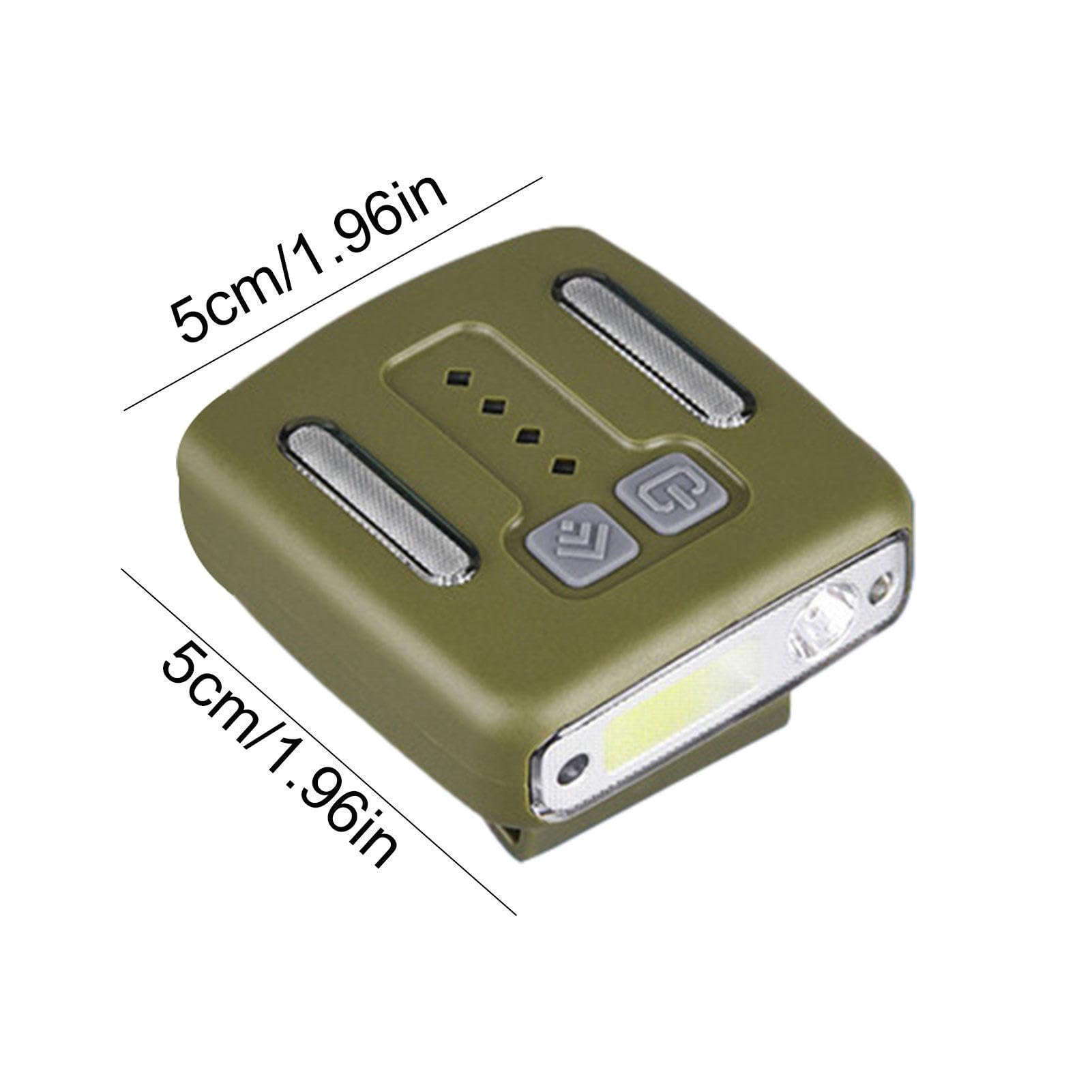 Linterna frontal con sensor de movimiento, con clip para sombrero, 3 modos, lámparas de cabeza, manos de alto brillo, impermeable, clip en sombrero para caza | Lámparas frontales impermeables manos libres para cazar, acampar y andar en bicicleta