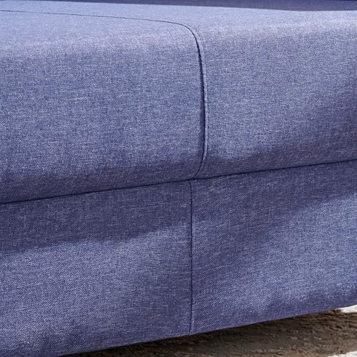 Image of Home Centre 2 Seater Helios Lazio Fabric Sofa| Fabric Sofa| (Blue) |1 Year Warranty