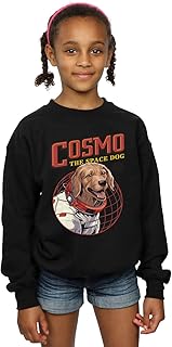 Absolute Cult Guardians of The Galaxy Vol. 3 Girls Cosmo Space Dog Sweatshirt Black 12-13 Years