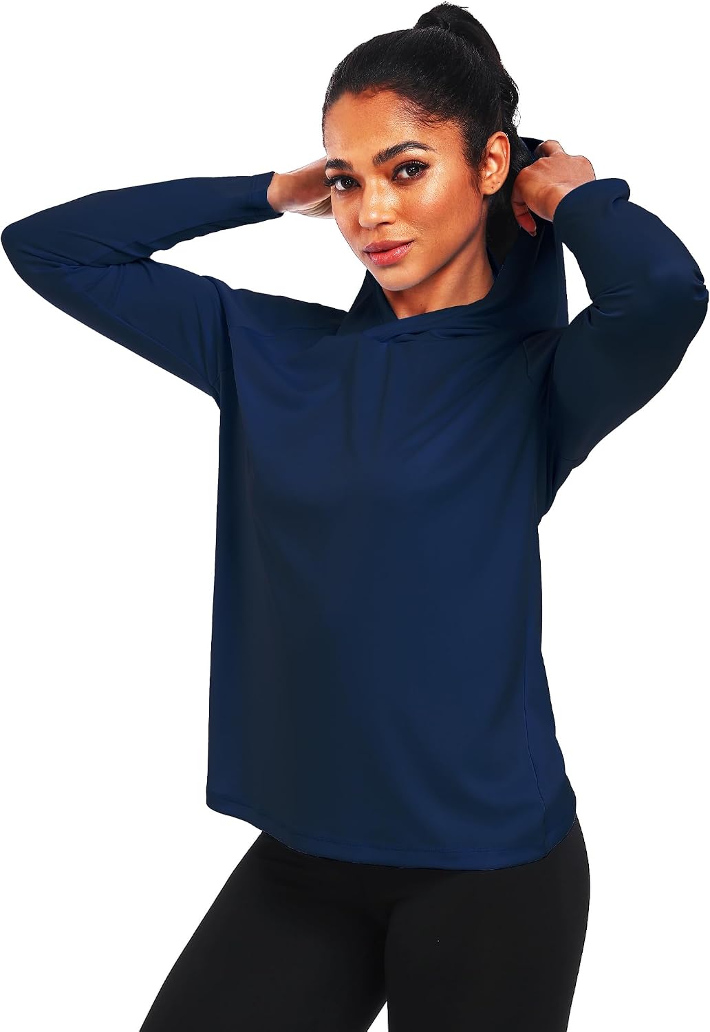 NELEUS Women's Sun Protection Running Shirts Workout Athletic Shirts with Hoods