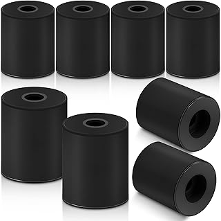 8 Pieces 3D Printer Heat Bed Leveling Parts, Silicone Solid Column, OD 0.63 Inch ID 0.16 Inch Stable Hot Bed Tool Heat-Resistant Buffer Compatible with CR-10 Ender 3 Bottom Connect, Black