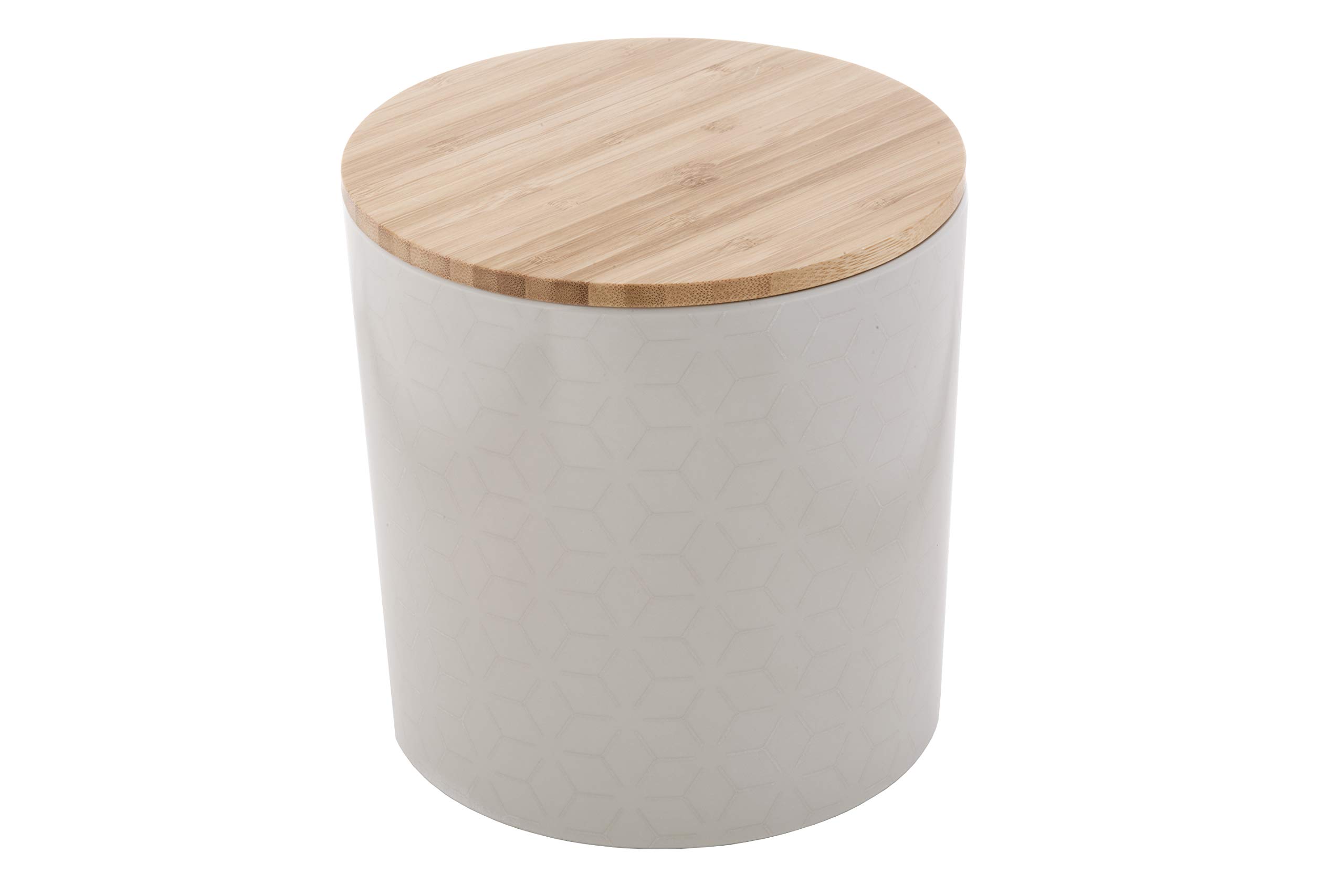 TablecraftCanister with Lid, 88 oz, 6.75 x 6.75 x 6.75, Melamine & Bamboo