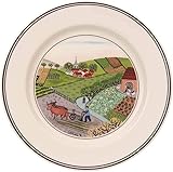  Villeroy & Boch Design Naif Brotteller Feldarbeit 6 Stück Nr. 1023372665 und 4er Set EKM Living Edelstahl Strohhalme