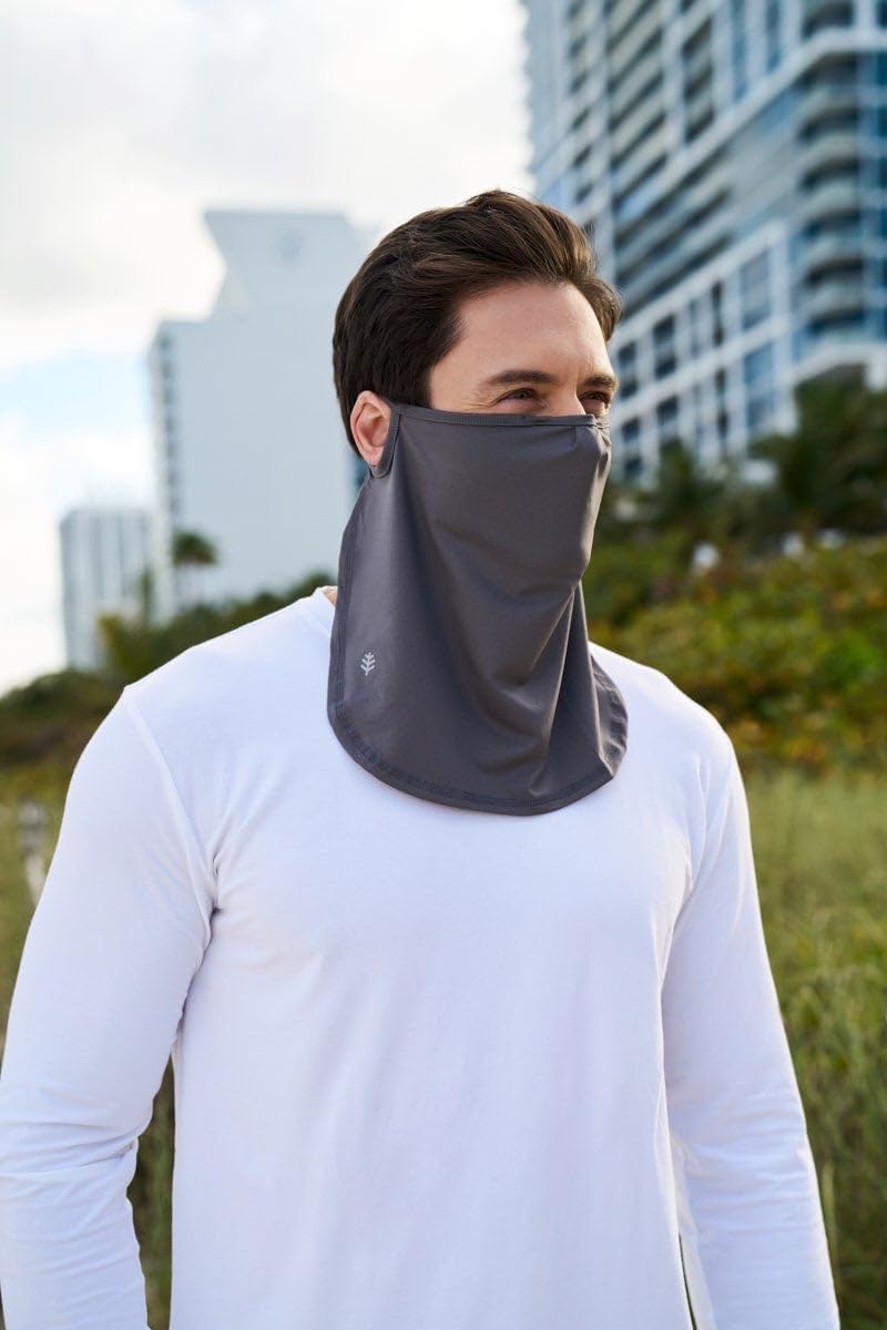 Coolibar UV Face Shield - UPF 50+ Sun Protection - Crestone in Charcoal Heather