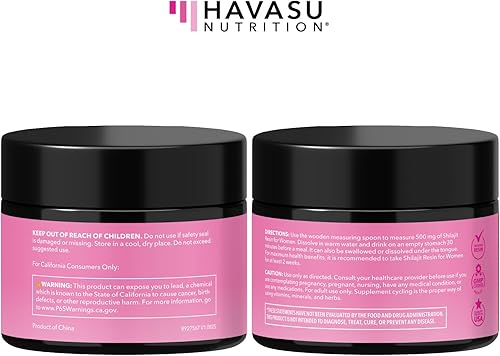 Miniatura 9 de Himalayan Shilajit para mujeres con ácido fúlvico, ácido húmico y más de 80 oligominerales  500 mg de resina Shilajit de grado dorado de 16.000 pies
