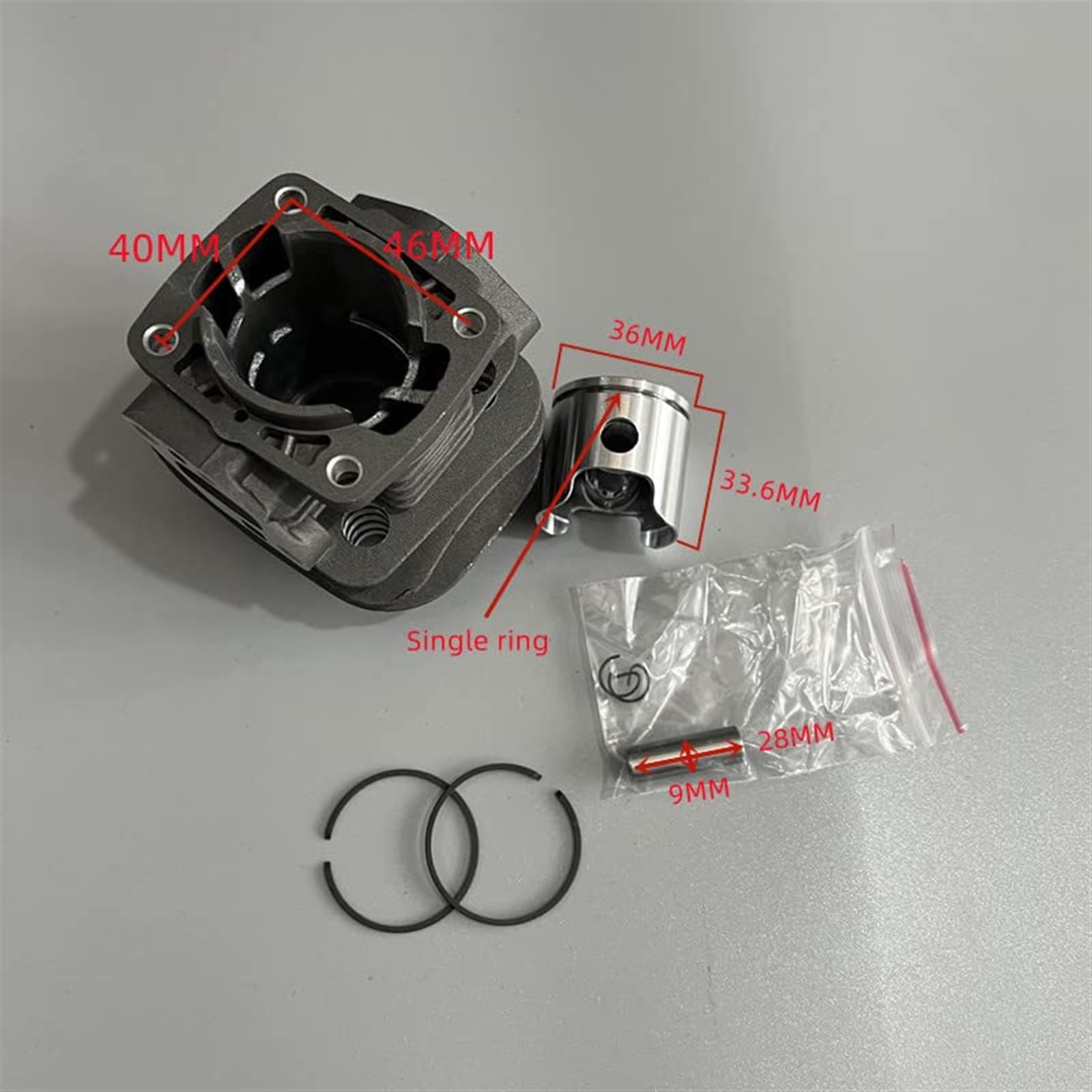 Zestaw pierścieni zabezpieczających tłoka cylindra 36MM, do Echo, kosy spalinowej SRM-336ES SRM-337ES SRM-336 SRM-337 RM336 Części Zestaw łożysk igiełkowych i podkładek