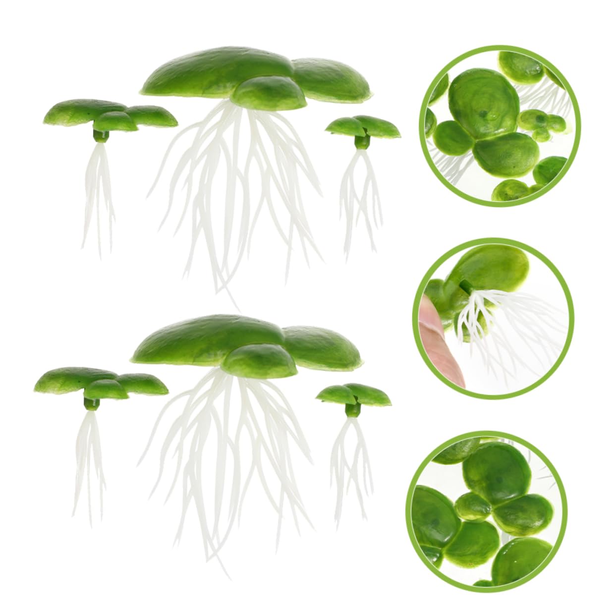 Yardwe 5 Juegos De Plantas De Lenteja De Agua Simuladas Adornos Acuáticos Plantas Flotantes para Acuario De Paisaje Artificial Tanque De Planta De Lenteja De Agua Artificial