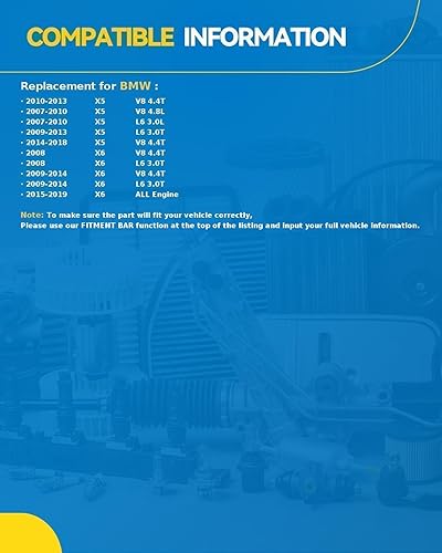 Miniatura 2 de PHILTOP - Bolsa trasera con resorte de aire para BMW X5 2007-2018 2008-2019 BMW X6 949857 - Actualización de suspensión duradera Suspensión cargada