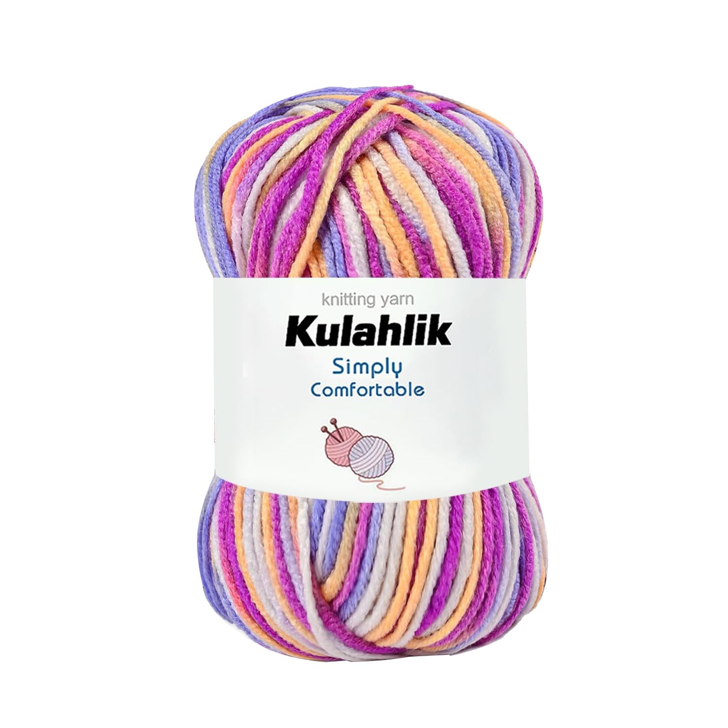 250g(5x50g) Acrylic Yarn for Crochet/Knitting, Colorful Gradient Yarn Thread, 5 Rolls Skeins, Perfect for Any Knitting Crochet and Crafts Mini Project — view 18