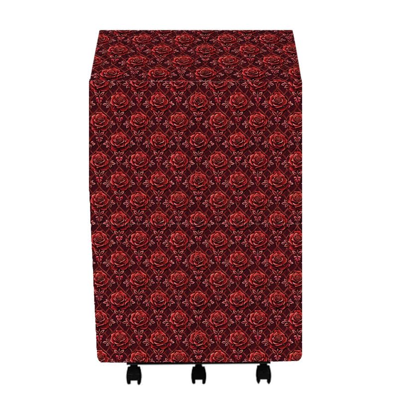 Image of PVC Cooler Cover Suitable for Symphony Siesta 95 Litre Desert Air Cooler, Waterproof Cover, Size (LXBXH) 72 X 58 X 113 Cm, Red Flower.