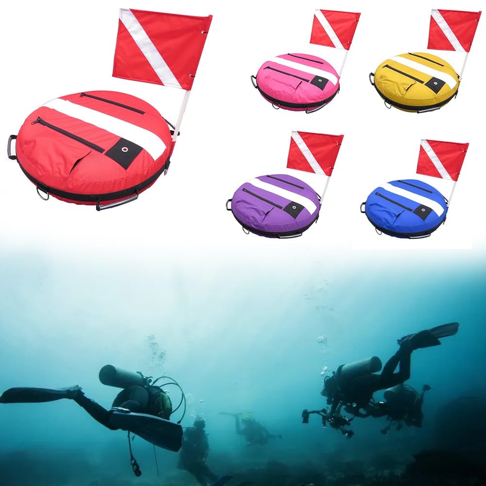 Boa da snorkeling galleggiante, boa per apnea, boa per addestramento subacqueo, boa gonfiabile per immersioni subacquee per apnea, immersioni subacquee, giallo