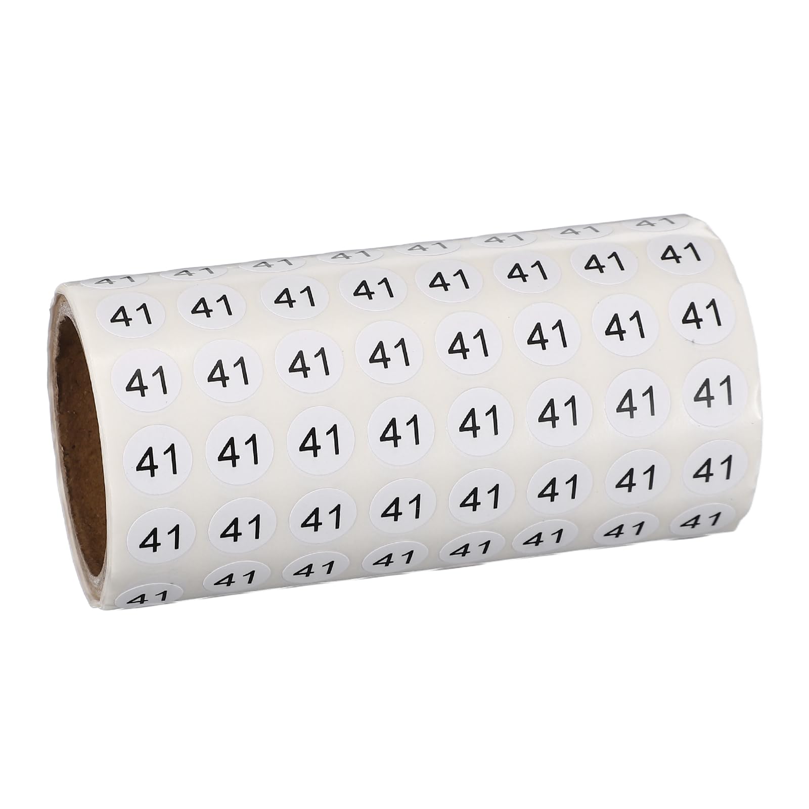 PATIKIL 1000pcs 0.4" Number Stickers, Mini Number 41 Sticker Numbers Labels Round Small Vinyl Self Adhesive Label Circle Decals 1 Roll Dots for Photo Album Poster Organize Inventory, Black
